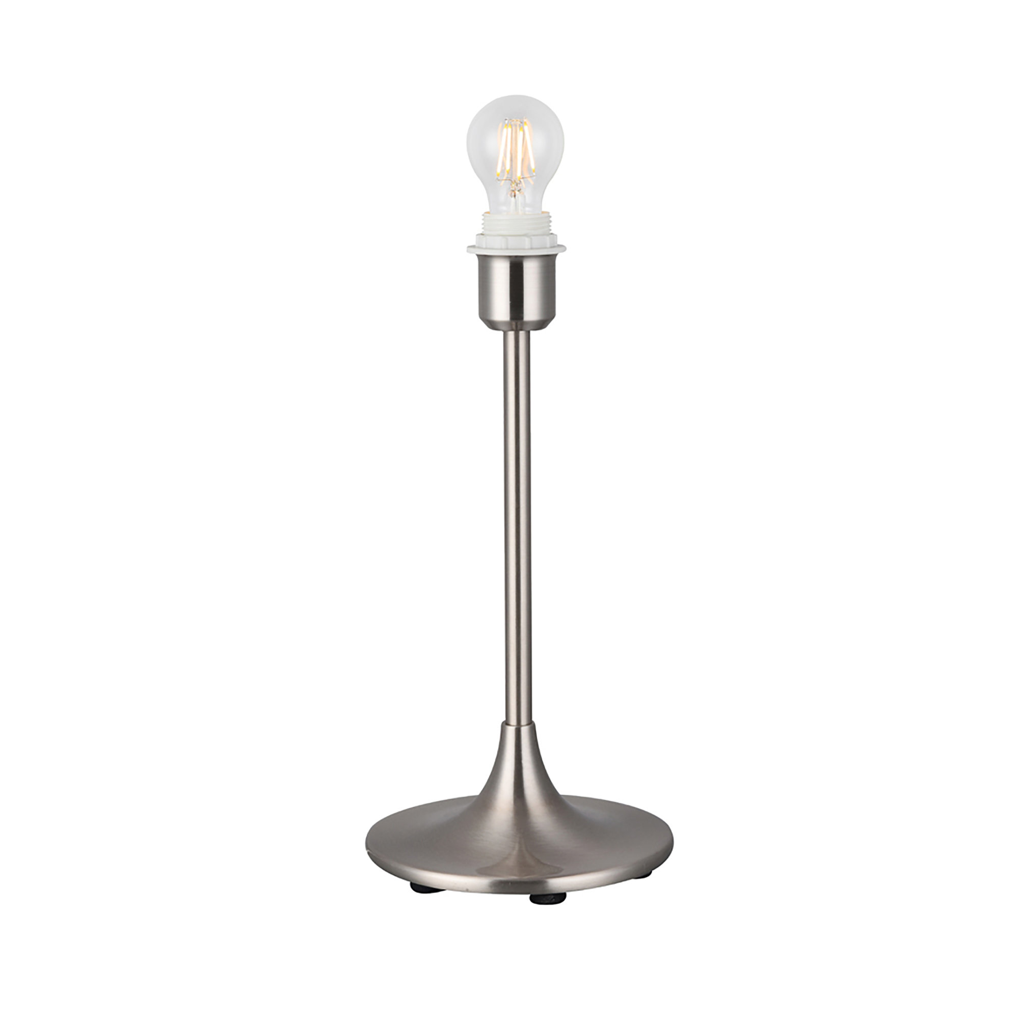 D0350  Crowne 39cm 1 Light Table Lamp Satin Nickel